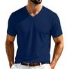 Camiseta de manga corta con cuello en V para hombre para uso casual diario en verano