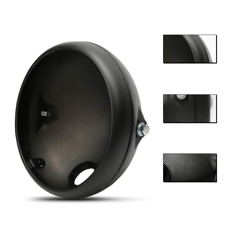 Motorcycle Headlight 7-Inch Retro Bracket LED Headlight Shell Modified Headlight Base Round Headlight Housing Mount Cover