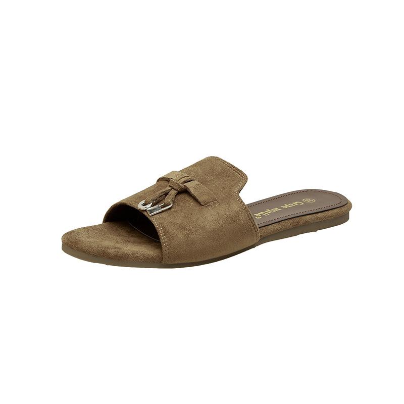 

Взуття нового стилю Ретро плоскі шльопанці на одне плече Жіноче взуття В єтнамки для вулиці 40 зелений