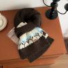 Fair Island Christmas Red Knitted Wool Scarf Winter 0000 New Thickened Warm Shawl Scarf