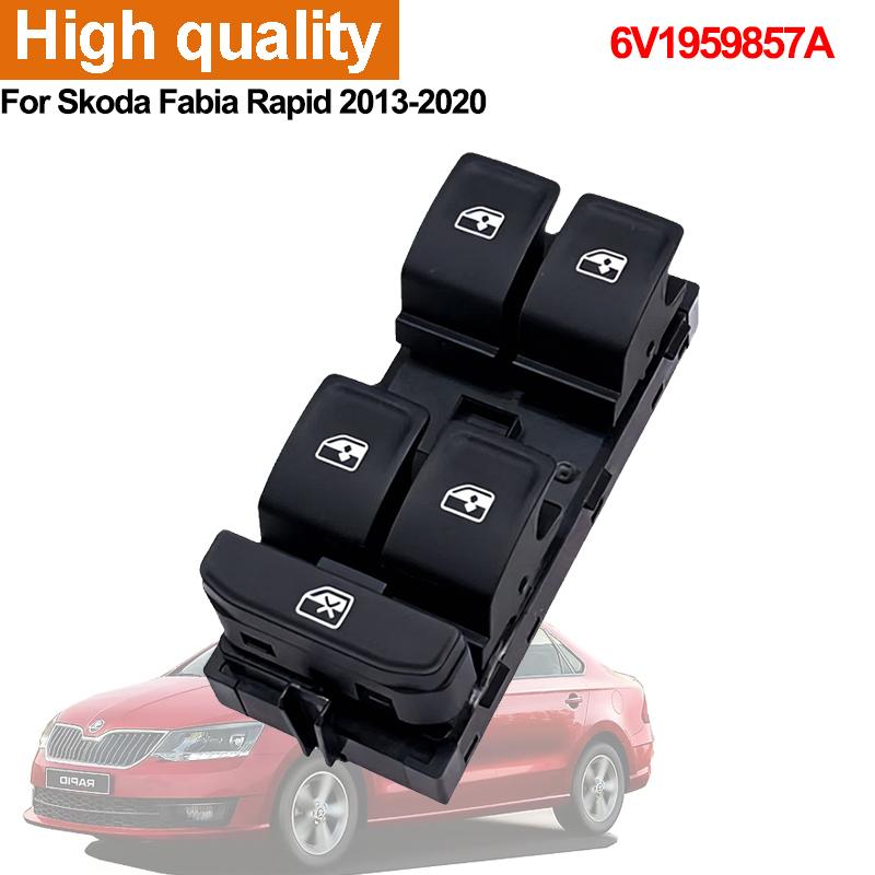 6V1959857A New Electric Power Window Switch Control For Skoda Fabia Rapid 2013- Car Door Window Lifter Switch 5JB959857