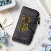 Vintage Print Wallet with Multiple Card Slots Fashionable Portable Daily Use Purse