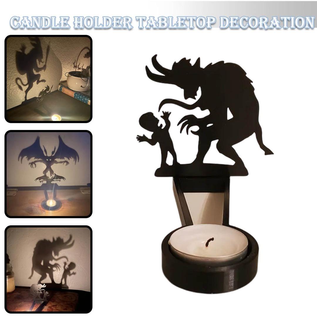 

PDTO забавные теневые подсвечники для Хэллоуина, подсвечники для свечей, настольное украшение