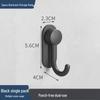 Q-Style Black Space Aluminum Single Coat Hook (2-Pack)