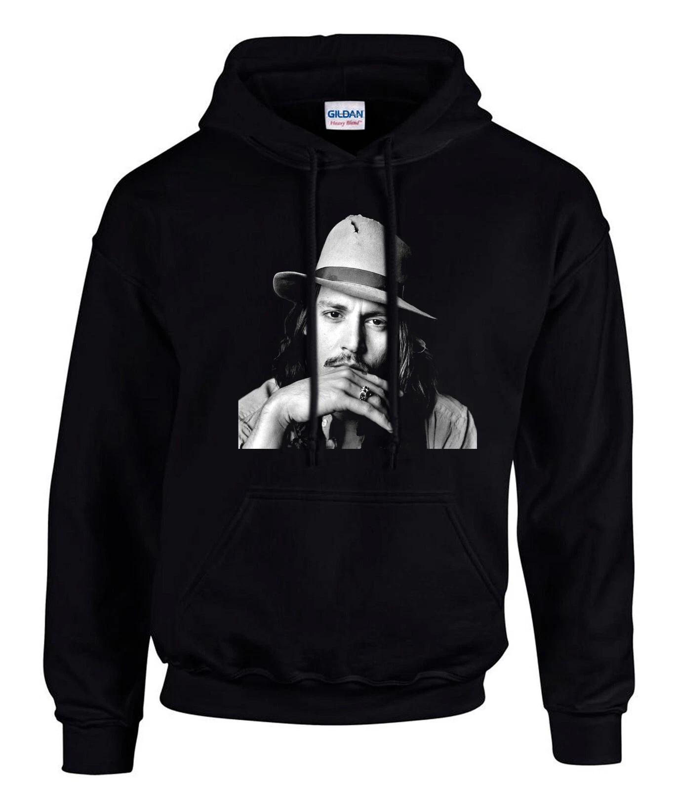Johnny Depp Schwarze Hoodies Kapuzenpullover -3004 -SW S