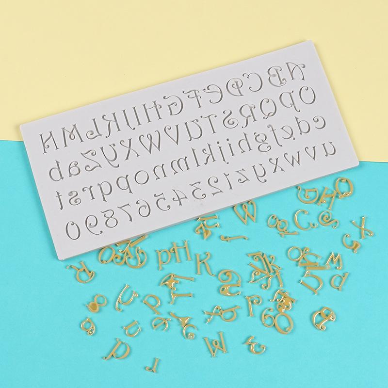 DIY Abstract Art Chocolate Fondant Mold for Letters and Numbers