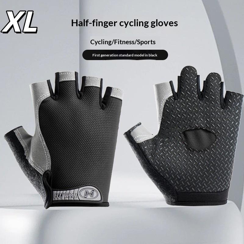 

Anti Slip Shock Breathable Half Finger Cycling Gloves Men Women Summer Bicycle Fingerless Sports Gym Training Bike