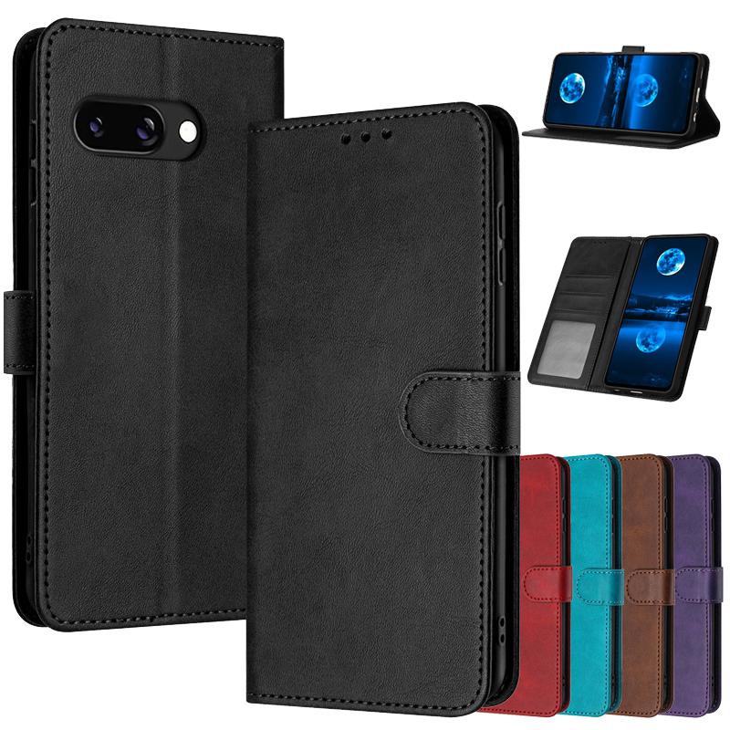 Magnetic Flip Cover Leather Case For Google Pixel 9a 8a 7a 6 7 8 9 Pixel9 Pro XL Pixel9A Cases Solid color Skin Feel Wallet Bags