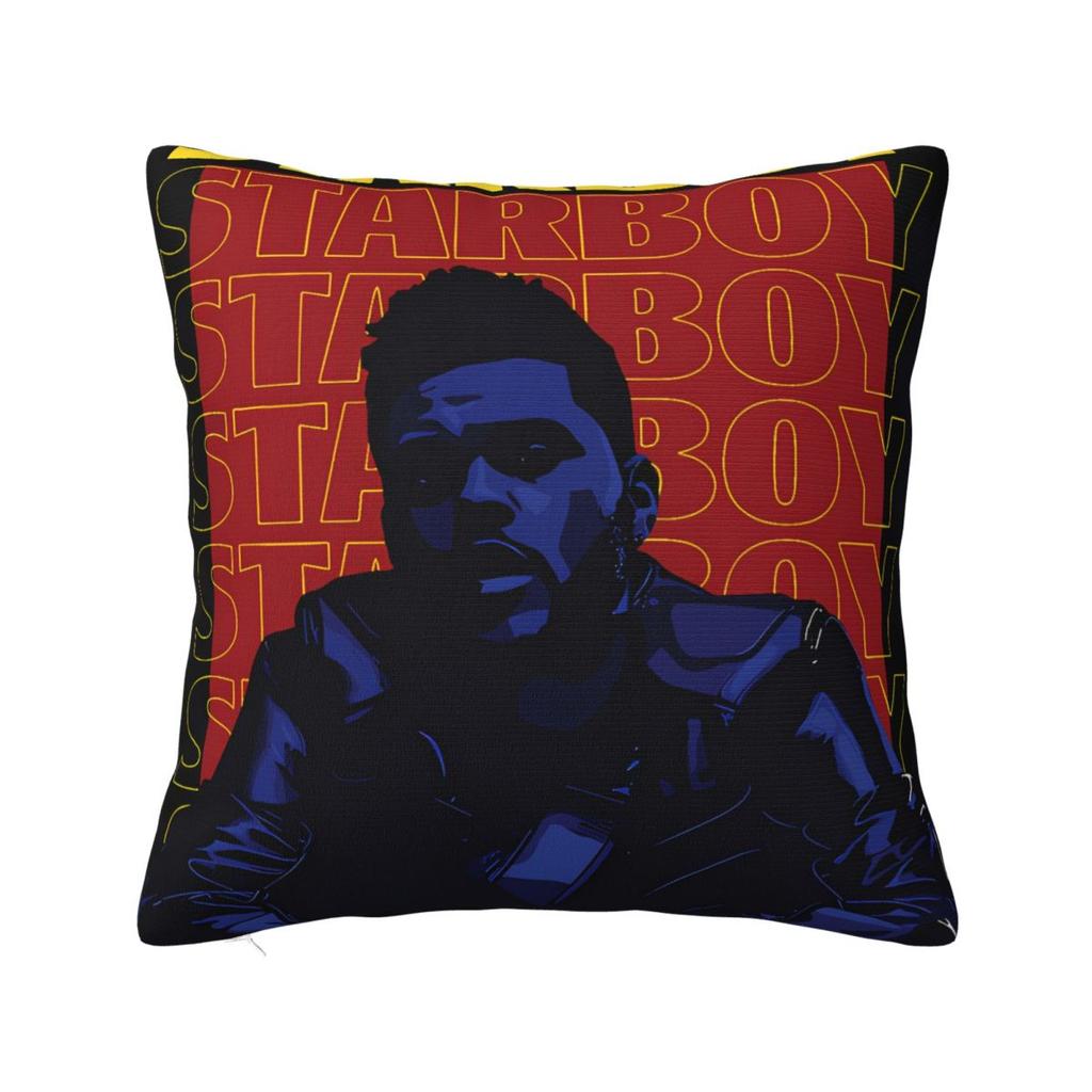 The Weeknds Rapper Sänger Kissenbezug Quadratischer Kissenbezug Kissenhülle Vintage Bedruckte Kissenbezüge für Hochzeitsfeier Heimdekoration