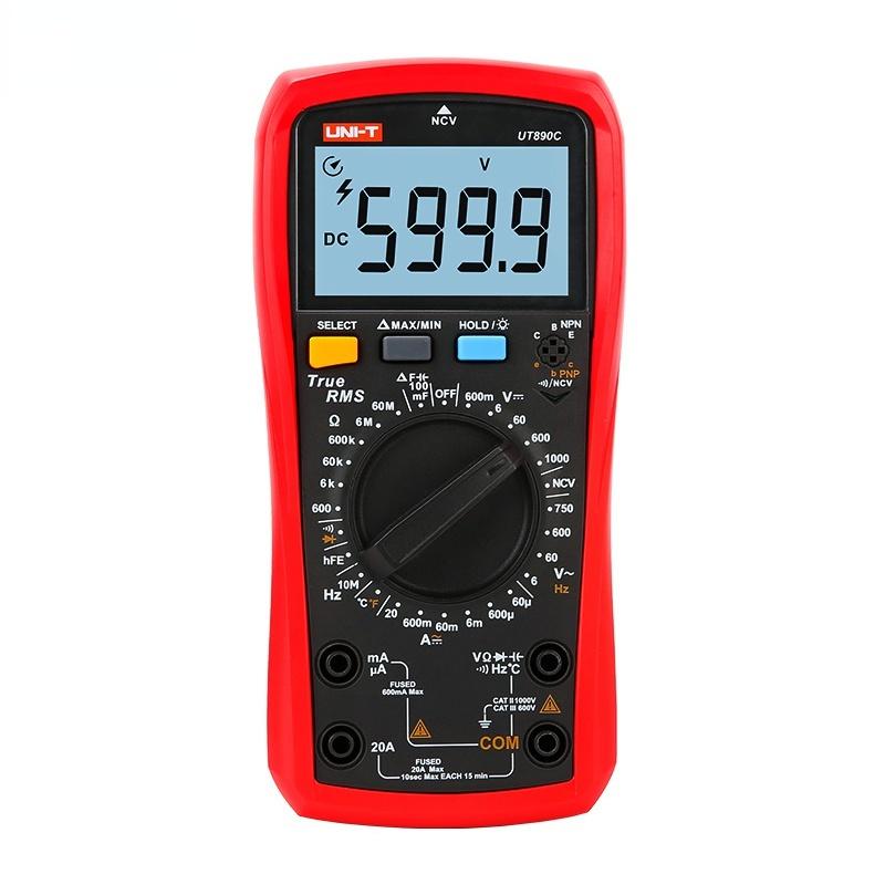 Digital Multimeter UT890C UT890D+ 6000 Counts Manual Frequency Temperature Voltage Ammeter AC DC DMM Capacitor Tester NCV