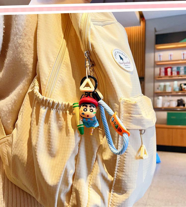 Crayon Shin-chan Plush Doll Keychain Charm - Cute Cartoon Pendant Gift