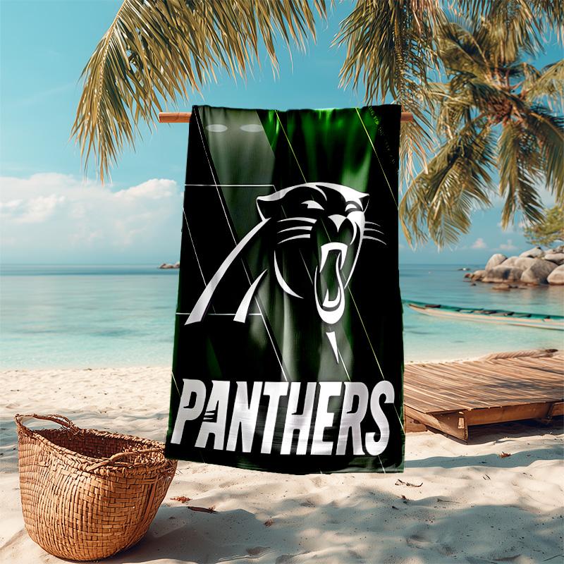 Proof Beach Towel with Carolina Panthers Pattern - Soft,absorbent,quick-drying,machine Washable - Perfect for Swimming,camping,bathing