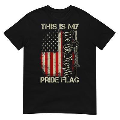Dies ist meine Pride Flag USA Patrioten Waffe Amerikanische Flagge auf dem Rücken T-Shirt