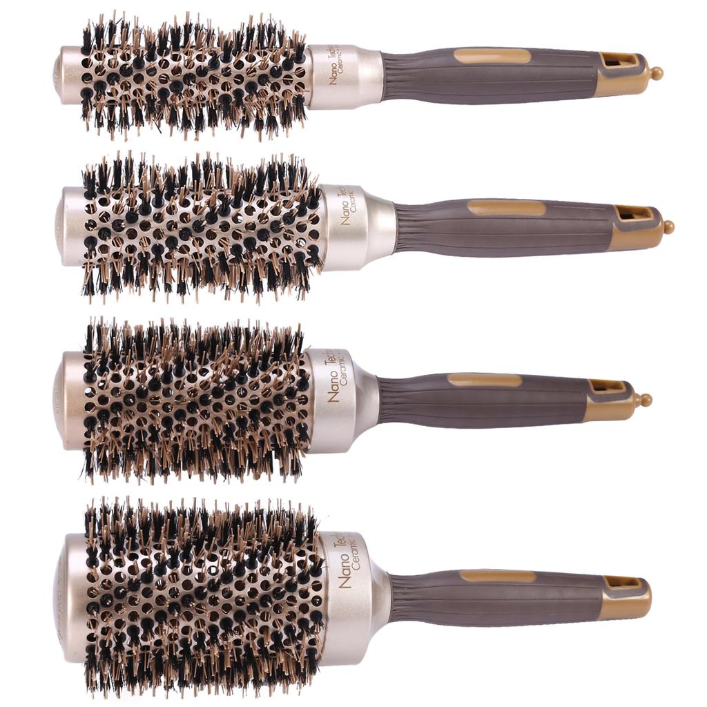Anti Static Nano Technology Ceramic Ionic Hair Styling Comb with Retractable Separating Pin