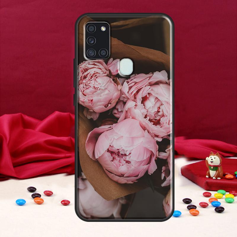 Чехол с красивым цветком пионов для Samsung Galaxy A34 A54 A14 A12 A22 A32 A52 A51 A71 A50 A53 A73 A13, задняя крышка Samsung A72