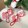 Korean Red Plaid for Apple AirPods 1 Generation Protective Case Pro1 Generation New 1st Generation Wireless Bluetooth Headset Case