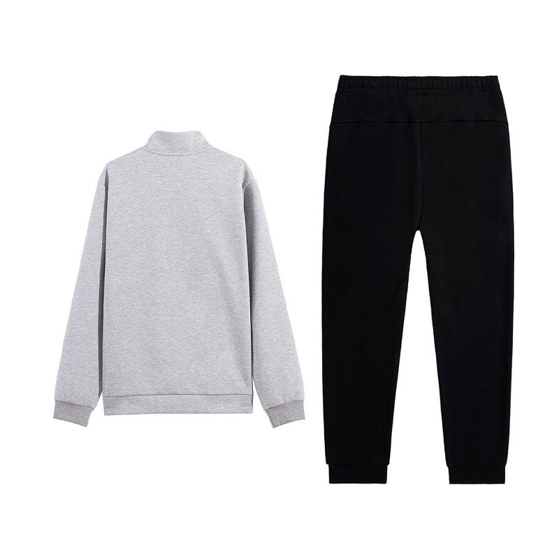 Li Ning Fashionable Simple Classic Jacket Comfortable Cuffed Long Pants Casual Sports Suit Men Suit AWDVH81-2+AKLUE31-1