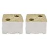 12pcs Grow Block Fast Absorption Mini Double Hole Cultiwool Rockwool Hydroponic Planting Block for Hydroponics