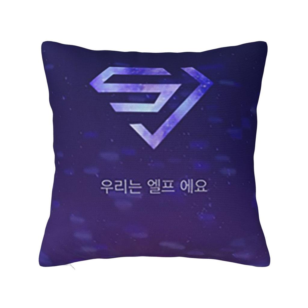 Super Junior Logo  Square Pillowcase Cushion Cover Pillow Case Throw Pillow Cover for Home Sofa Living Room