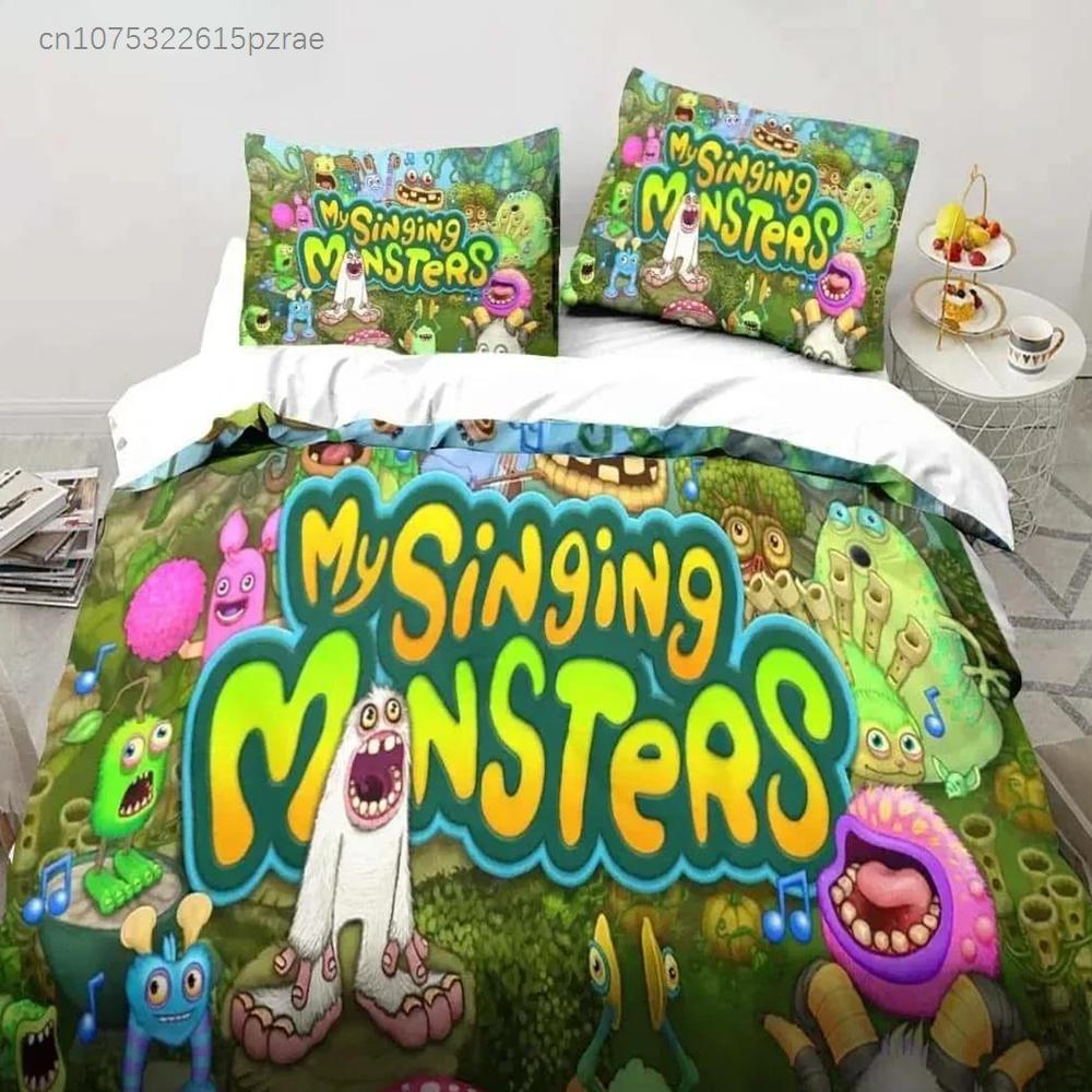 3D Druck Mein Spiel Singende Monster Bettwäschesets Bettdecke Steppdecke Bettbezug Bettbezug Kissenbezugsets Kinder Erwachsenengröße