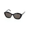 Saint Laurent Side Logo Letter Print Square Sunglasses Unisex Sunglasses Black SL-68-001