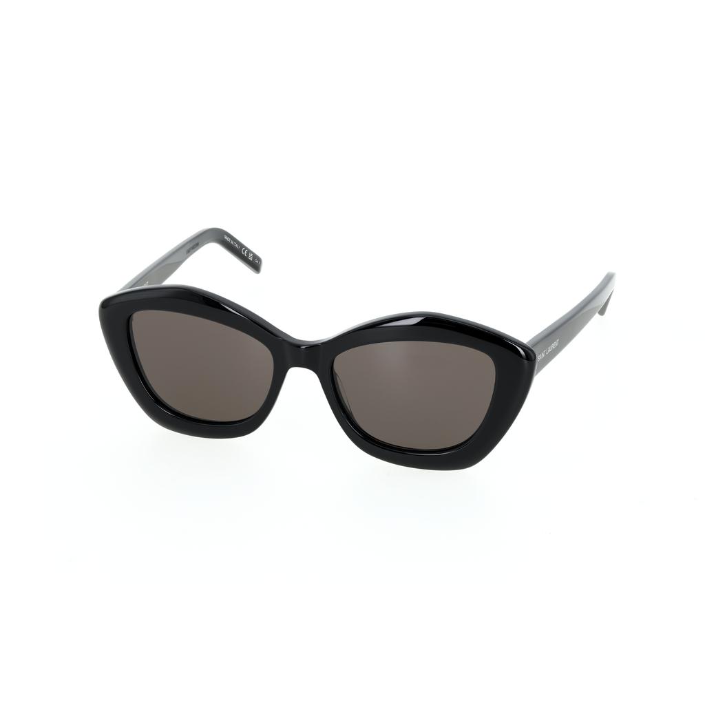 Saint Laurent Side Logo Letter Print Square Sunglasses Unisex Sunglasses Black SL-68-001