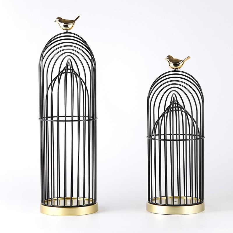 Artistic Metal Birdcage Soft Decoration Nordic Style Light Luxury Creative Modern Personality Home Living Room Designer Decoration