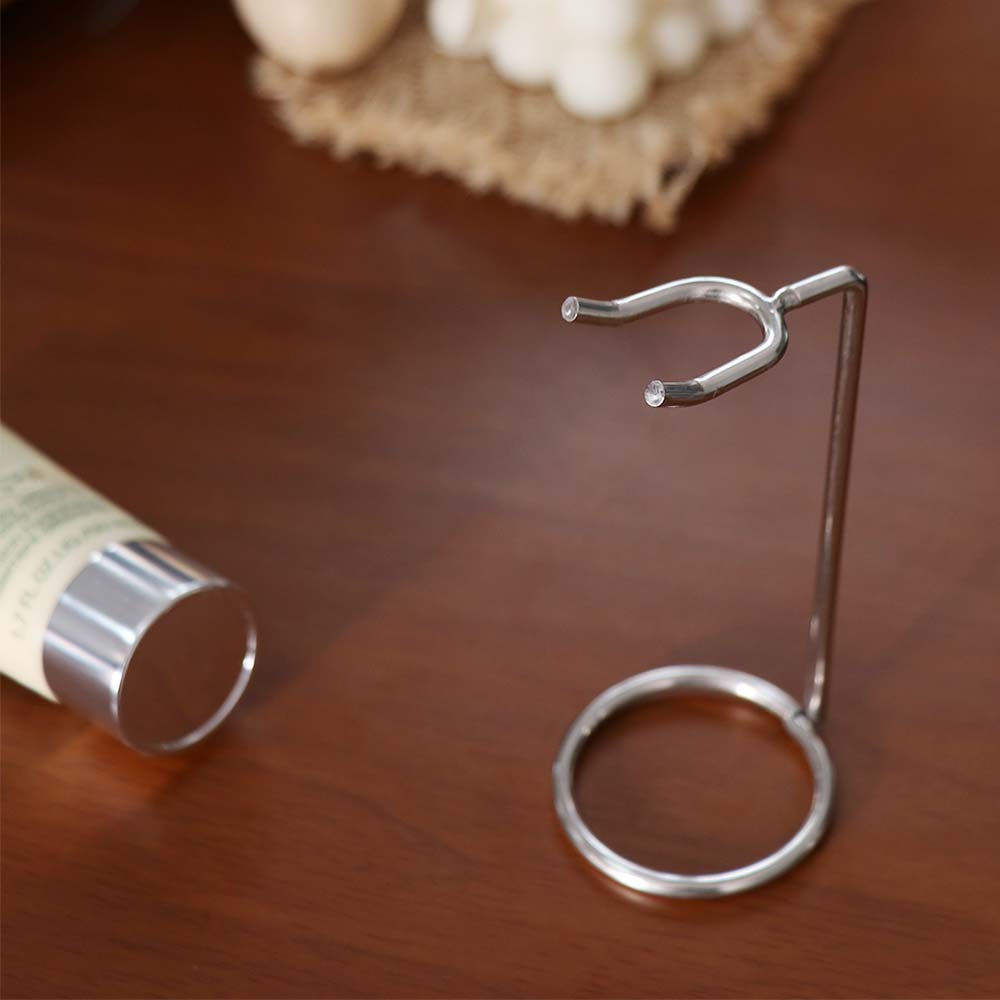 Portable Stainless Steel Shaver Storage Rack Safety Silver Shaver Holder Easy Carry Shaver Stand Manual Old-fashioned
