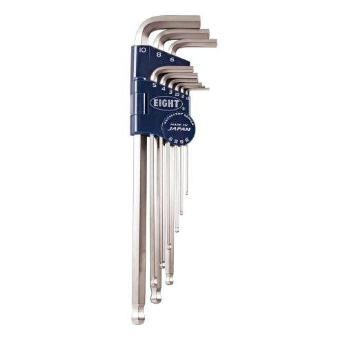 EIGHT Hex Wrench Tapered Head Extra Long Set TLS-9N