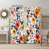 Set Of 2 Versatile Polyester Transparent Curtains Home Decoration Leaf Design Use Bedrooms Living Rooms Vintage Made Sitting Room Window Treatment