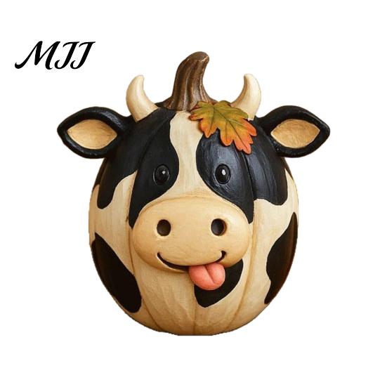 Resin Desktop Statues for Fall Artificial Pumpkin Decor, Cute Animals Decorative Pumpkins, Thanksgiving Pumpkins Unique Holiday Gifts Friends
