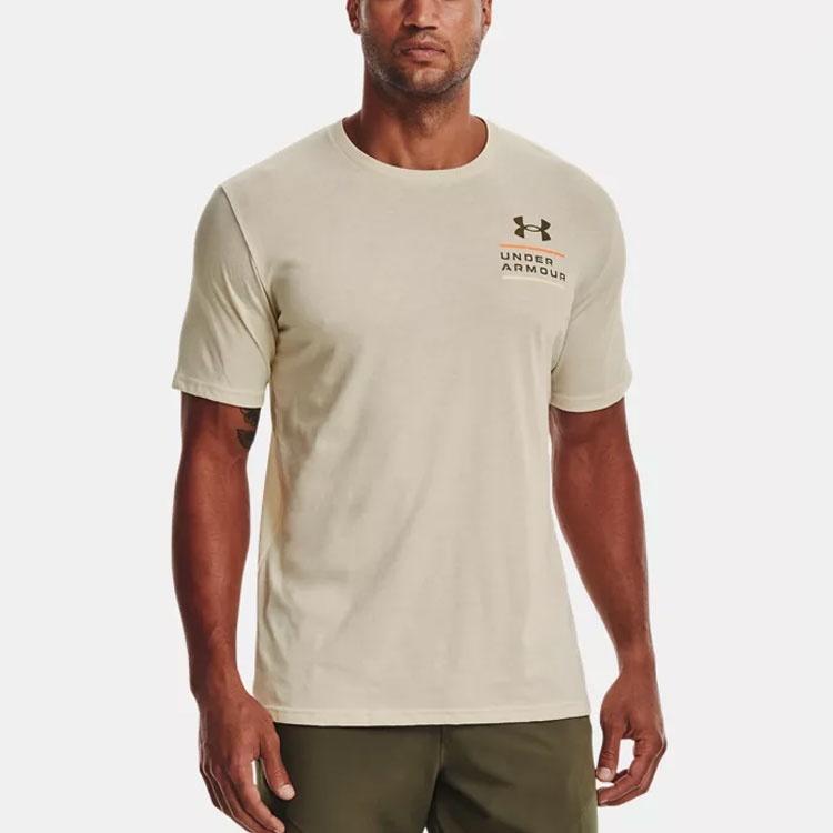 Under Armour T Shirt Men's Limestone White Unisex 1370189-279