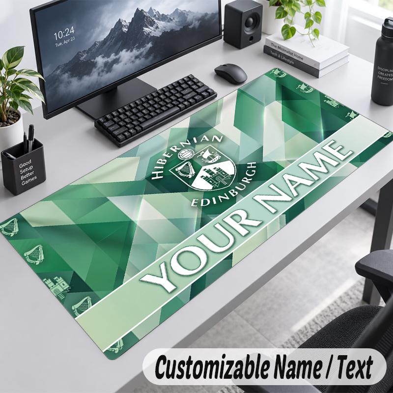 Custom Name Text Mouse Pad Hibernian FC Personalized Desk Pad For Work And Gaming
