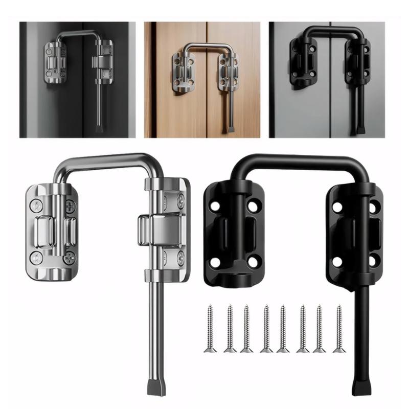 Stainless Steel Sliding Door Bolts Secure Locking Mechanism Modern Easy Installation For Home Office Use