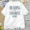 Vintage Reading Is My Favorite Sport T Shirt Bookish Tee Book Reader Bookworm Tshirt Librarian Booklover Tshirt Women Clothing