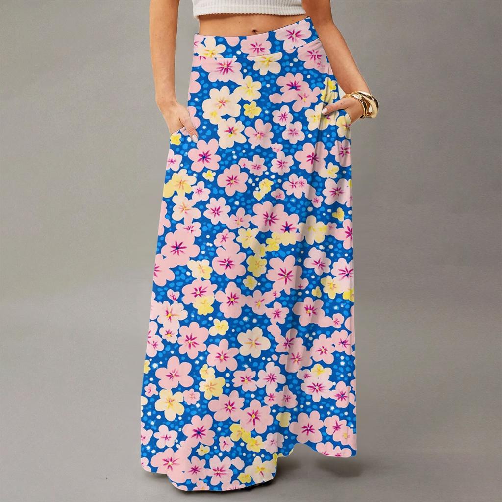Women's Flowing Maxi Dress Regular Casual Summer Floral Print Bohemian  Skirt