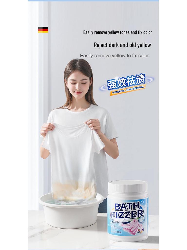 Powerful De-yellowing and Whitening Laundry Stain Remover for School Uniforms and Colored Clothes
