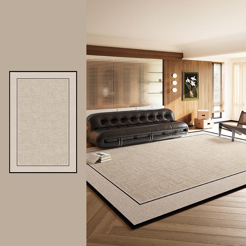Vintage Light Luxury Rugs Living Room Big Size Floor Mats Bedroom Bedside Carpet Loop Pile Tpr Soft Short Plush Rug