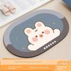 Bathroom Floor Mat Diatomaceous Earth Absorbent Soft Mat Non-Slip Foot Mat for Bathroom Entrance Quick-Drying Toilet Carpet for Home Use