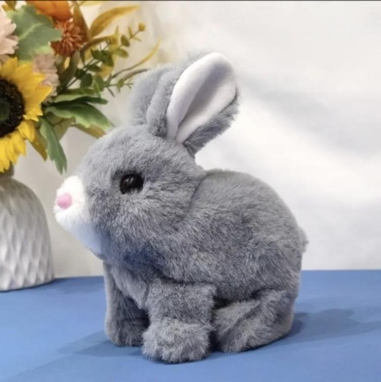 Electric Bunny Doll Plush Simulation Cute Rabbit Interactive Toys Walking Dolls Children's Accompany Birthday Gift