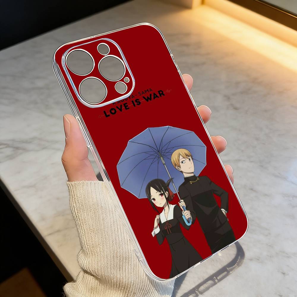 

Love is War K-Kaguya Phone Case For iPhone 17 16 15 14 13 12 11 Mini Pro Max Plus Transparent Cover iPhone15promax