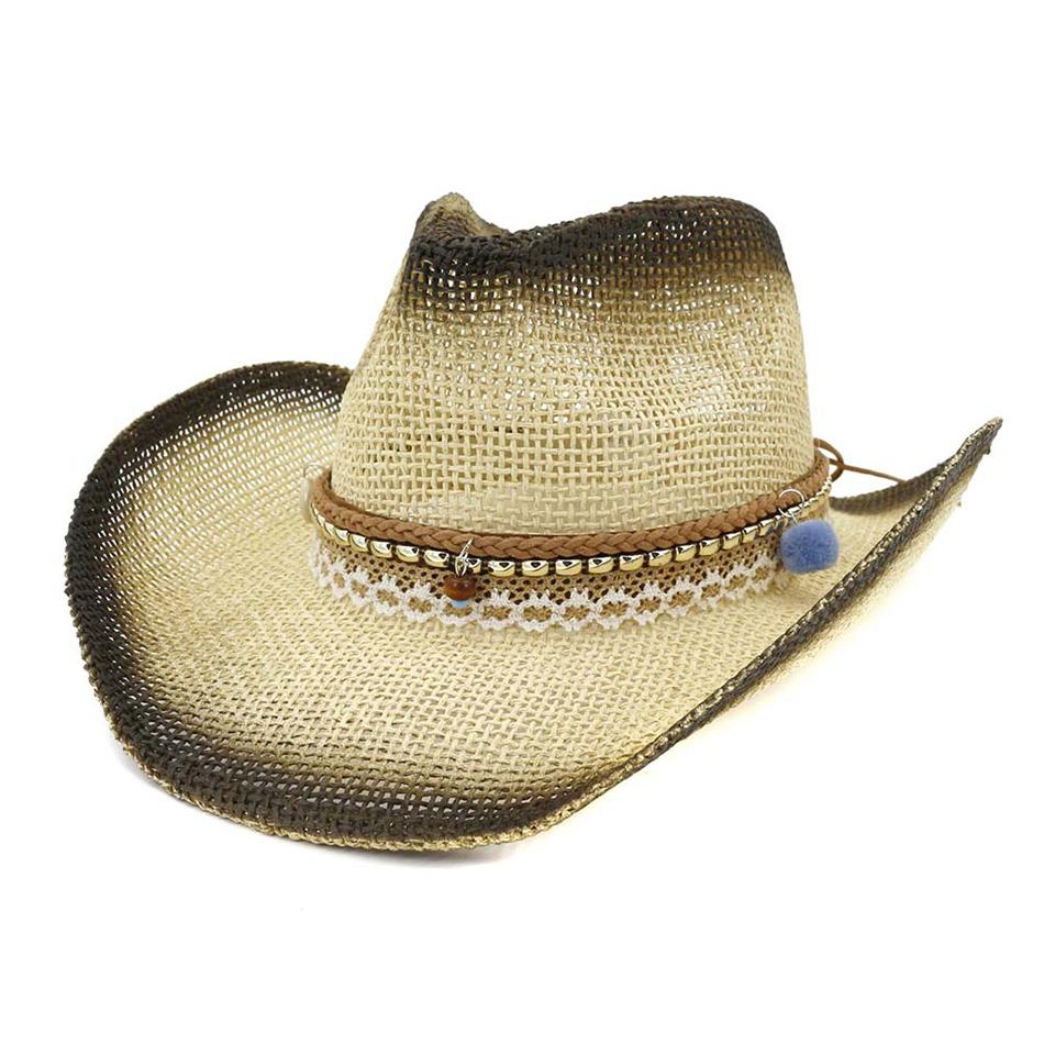 

Beige Ladies Sun Hat Cowboy Decorate Straw Summer Hats for Women White Bow Travel Beach Female Brand New Design Jazz Hats One Size 56-58 cm бежевий