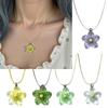 Leuchtende Eier Blumen Charm Halskette Farbwechselndes Design Künstlerischer Dopamin Schmuck Zubehör