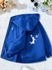 Kids Basketball Dunk Silhouette Graphic Zip Up Hoodie Loose Long Sleeve Hooded Jacket Sports Casual Outerwear For Boys Girls