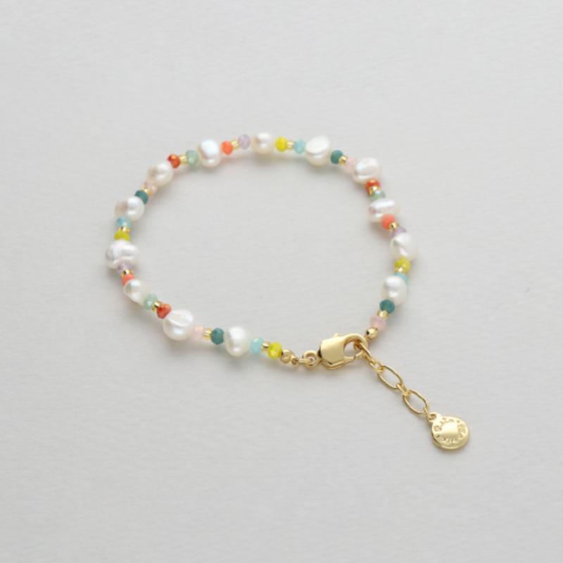 Rita Monica VIVID BEAD PEARL BRACELET L