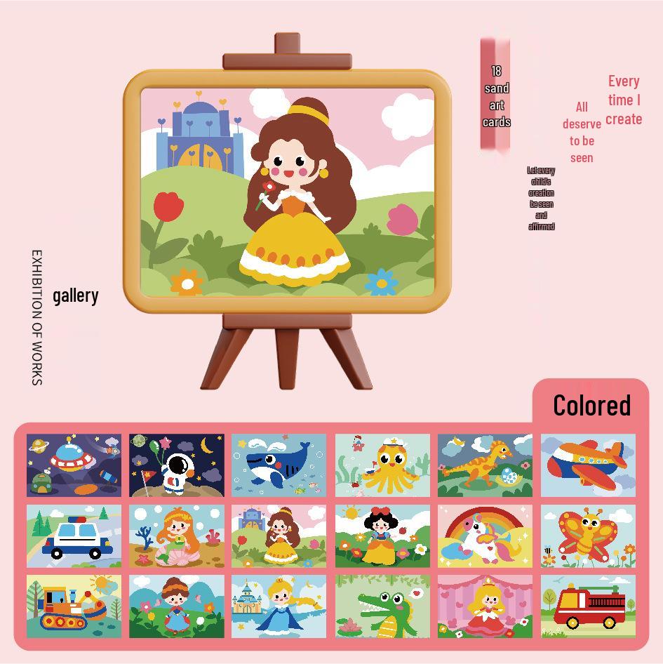 Children's Colored Sand Painting DIY Kit - Perfect Gift for Boys & Girls