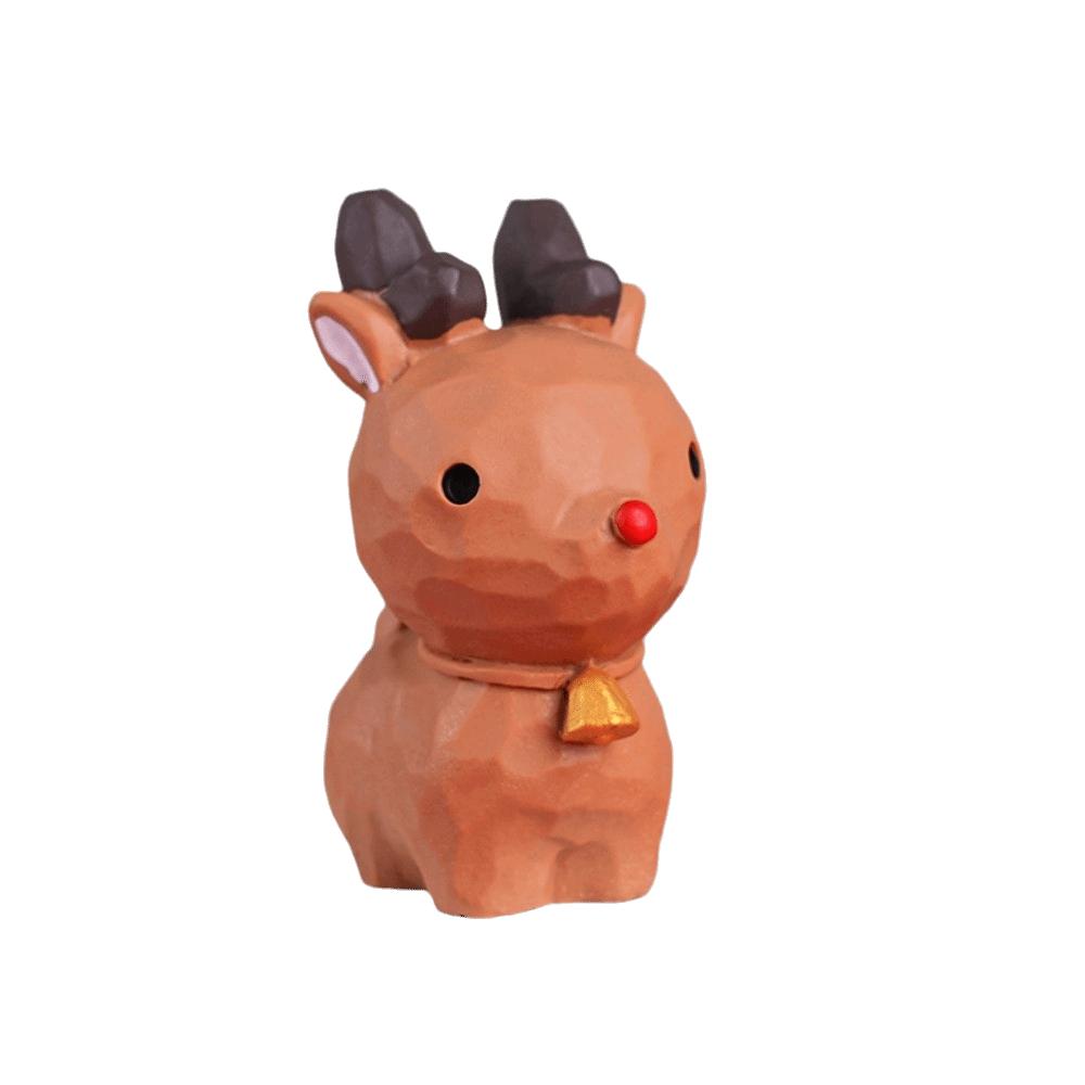 Cute Christmas Decorations Small Size Miniature Ornaments Mini Resin Figurines  Desktop Decorations