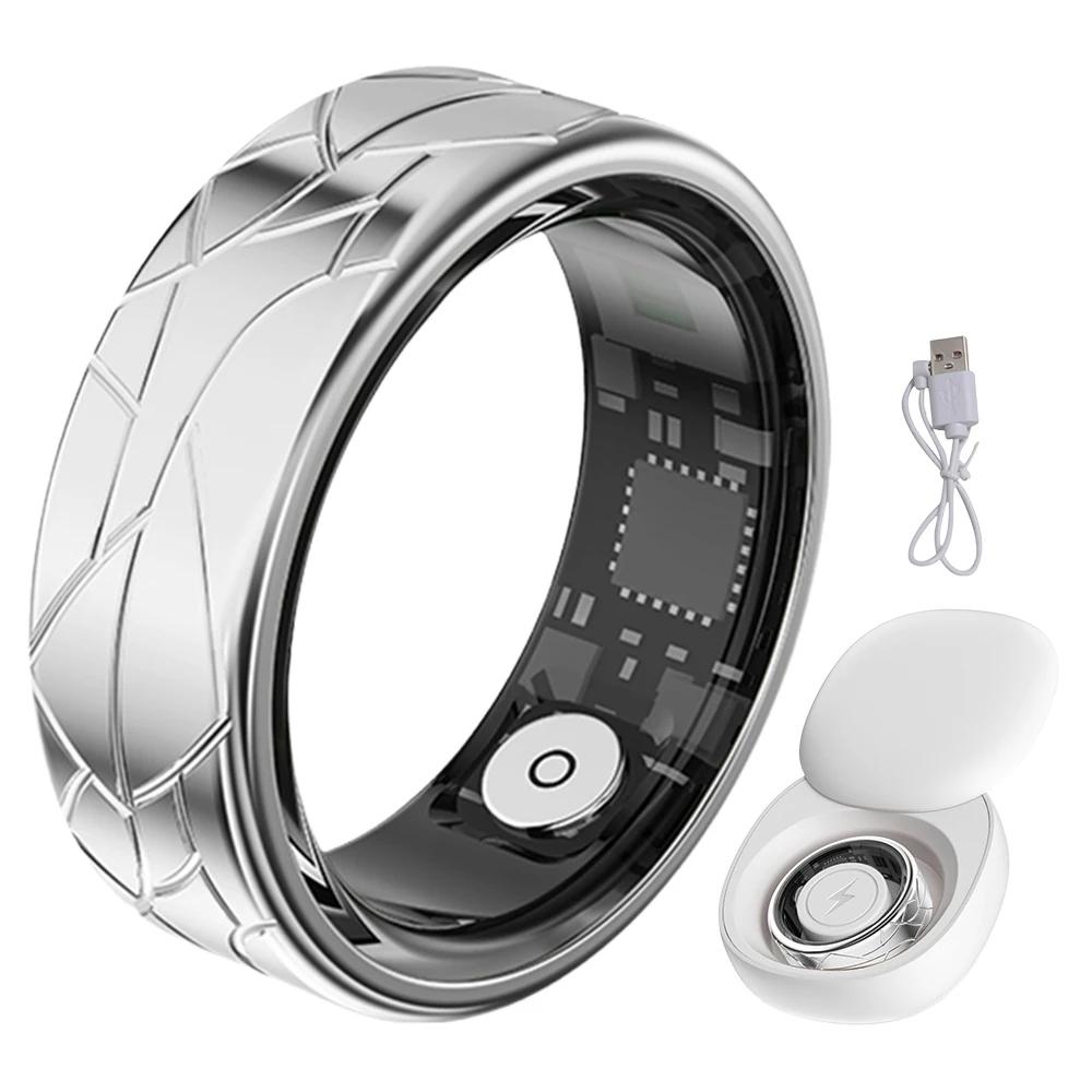 2025 Smart Ring Health and Sleep Tracker Heart Rate Blood Oxygen Monitor Brush Video 5ATM Waterproof Multi Sports Men Women Ring