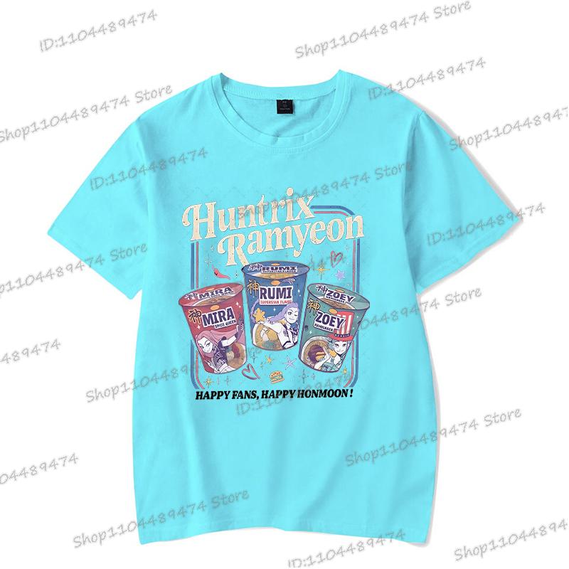 Rumi Print Women Men T Shirts KPop Demon Hunters Summer Funny Hip Hop Streetwear Short Sleeve Casual Anime Teenage T-shirts