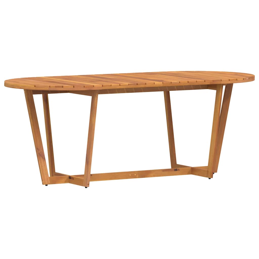 Outdoor Dining Table Oval 200 X 90 X 75 Cm Solid Acacia Wood